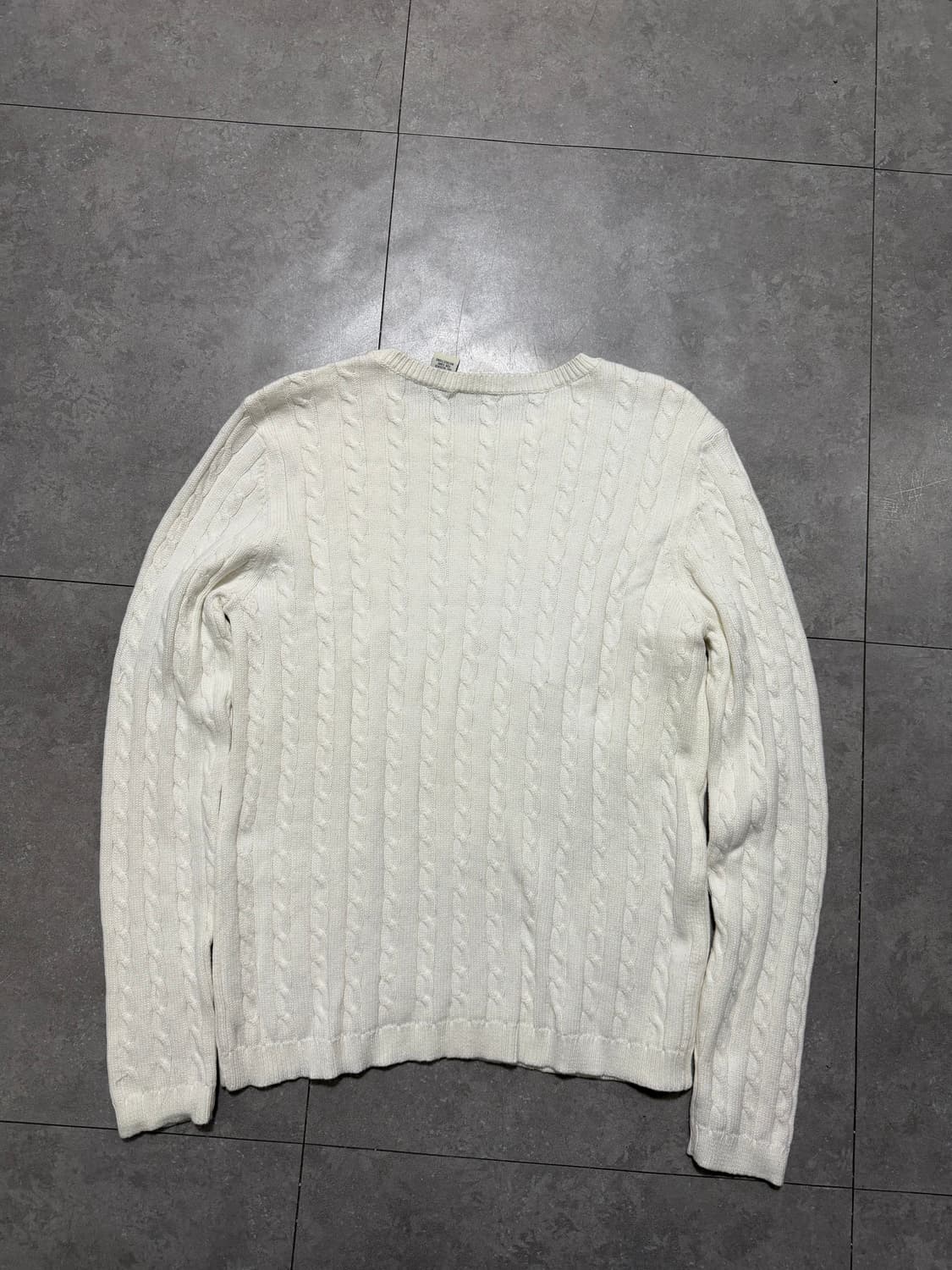 90s CHEROKEE Made in UK  빈티지 코튼 케이블 니트  상품이미지6