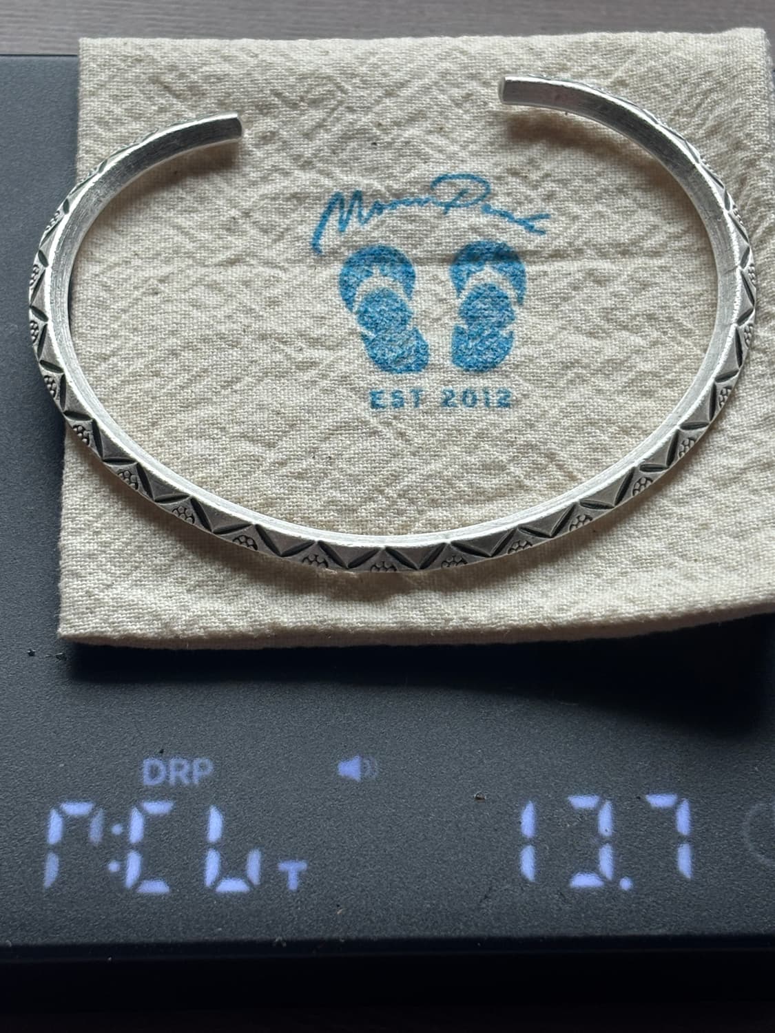 카렌 실버 각인 오픈 뱅글 (13.7g / 남녀공용 새상품) 상품이미지4