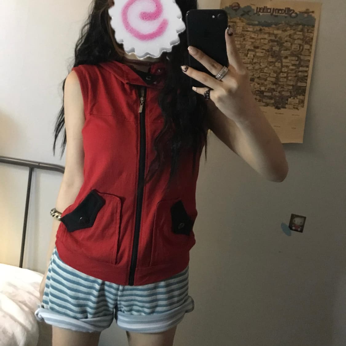 Vintage 빈티지 고스펑크 락 후드나시 상품이미지3