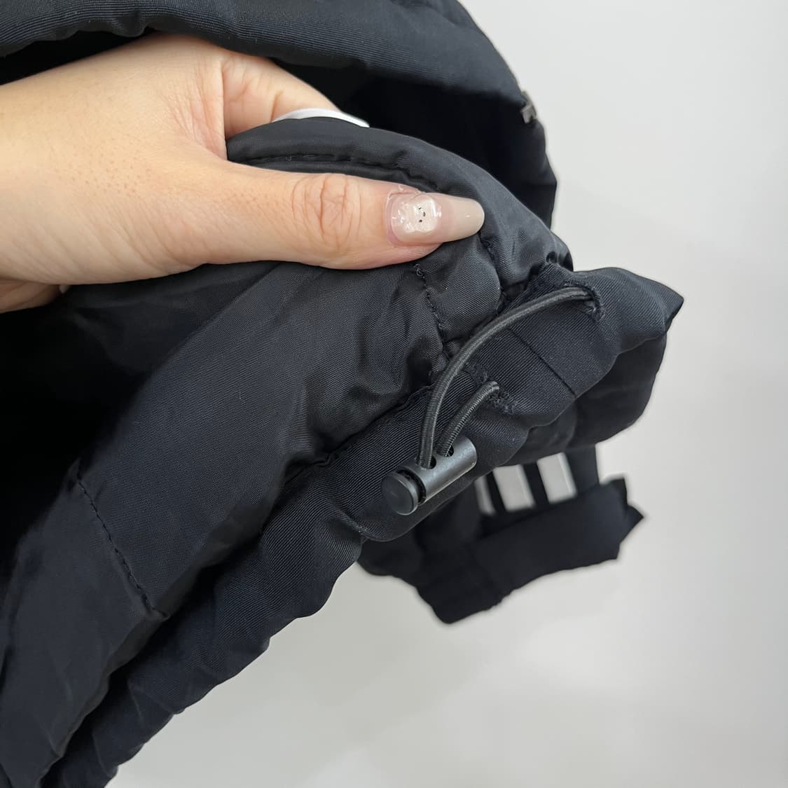 아디다스 화이트 삼선 블랙 패딩 수트 자켓 상품이미지7