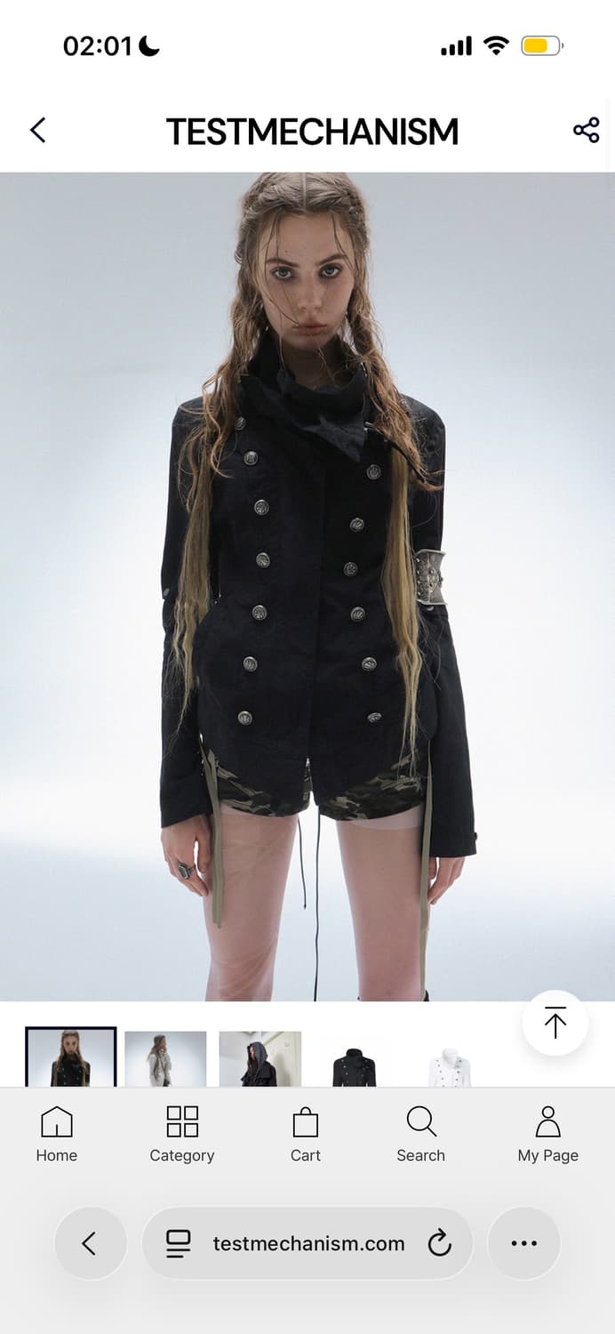 double punch 하이넥 메탈 버튼 자켓 상품이미지2