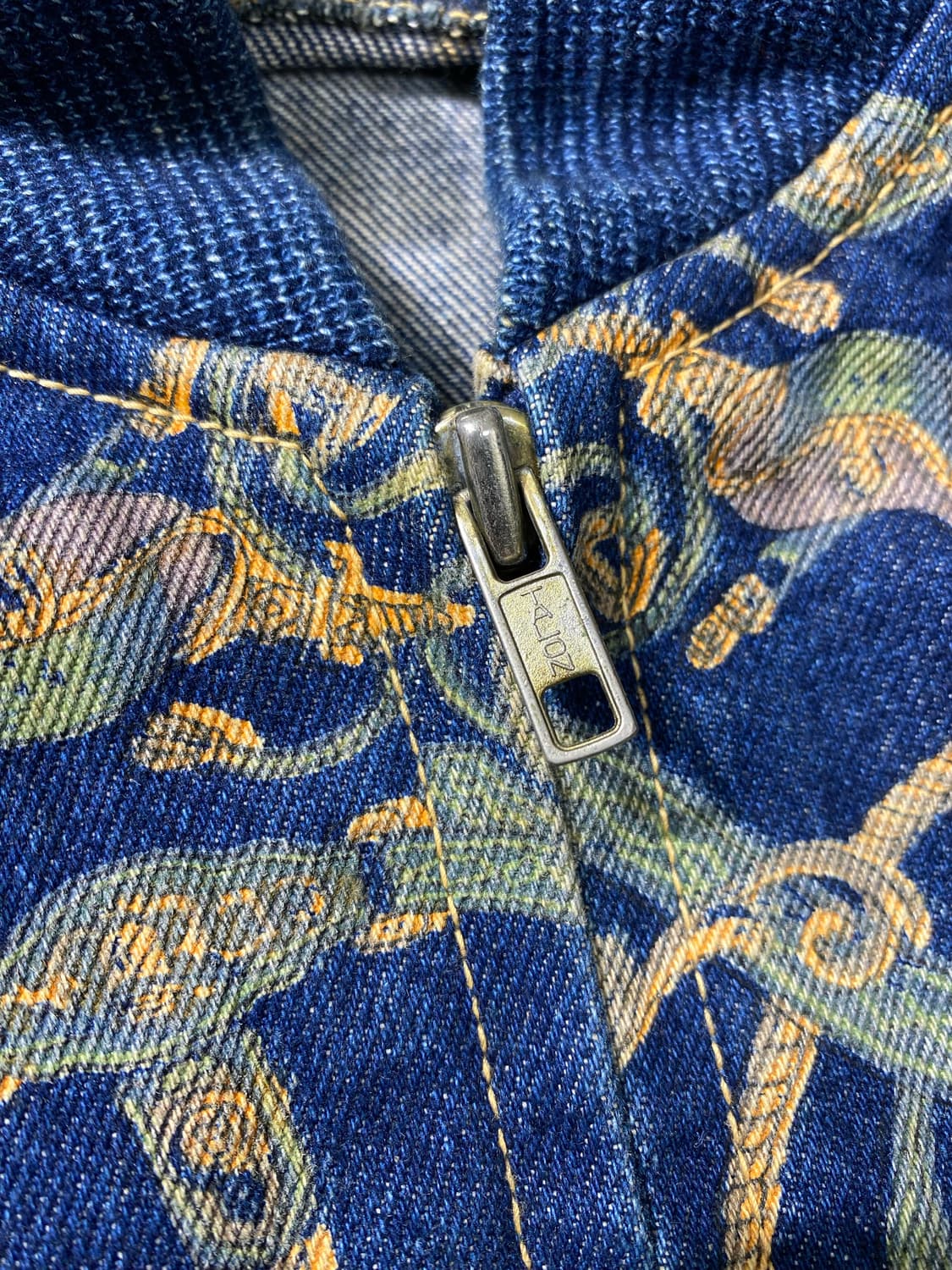 [M] 8-90s Vintage 빈티지 페이즐리 데님 블루종 자켓 상품이미지4