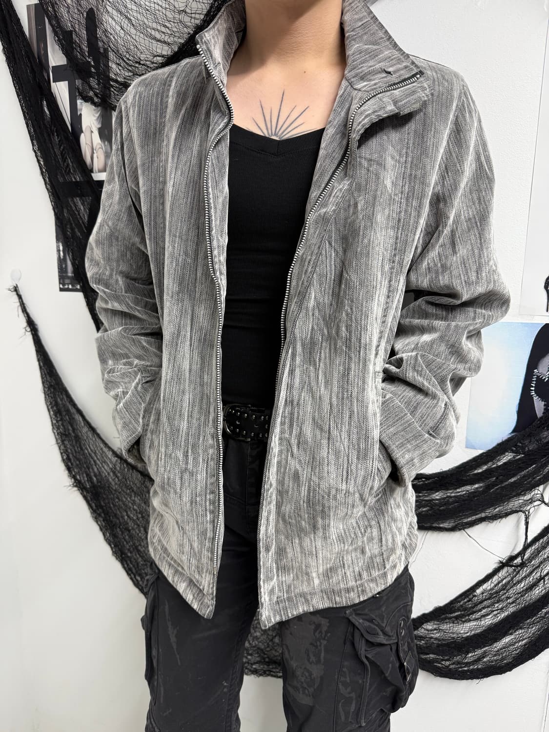 Basic denim fur jacket 상품이미지4