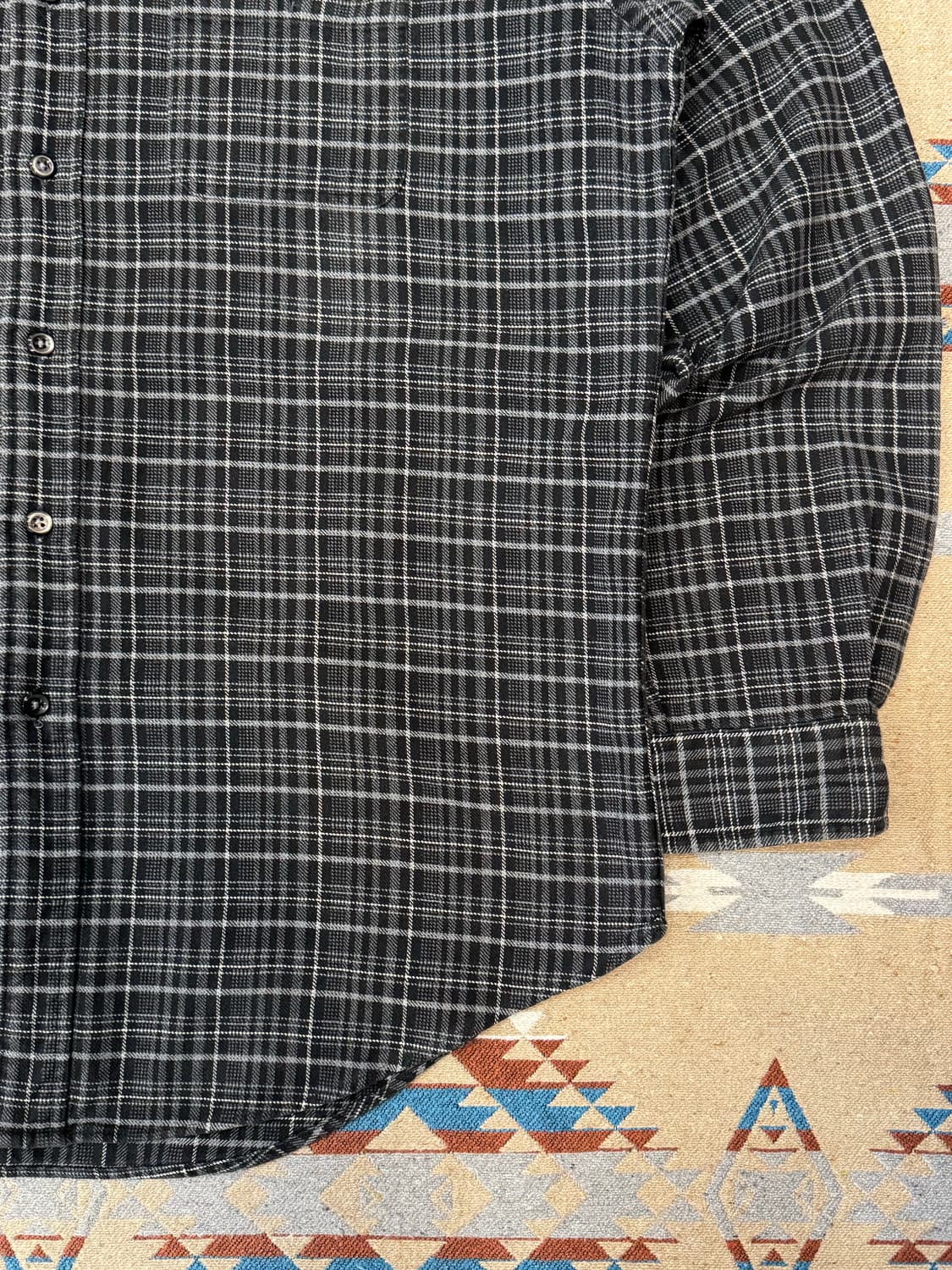 [L] 더블알엘 플란넬 체크 셔츠 블랙 상품이미지4