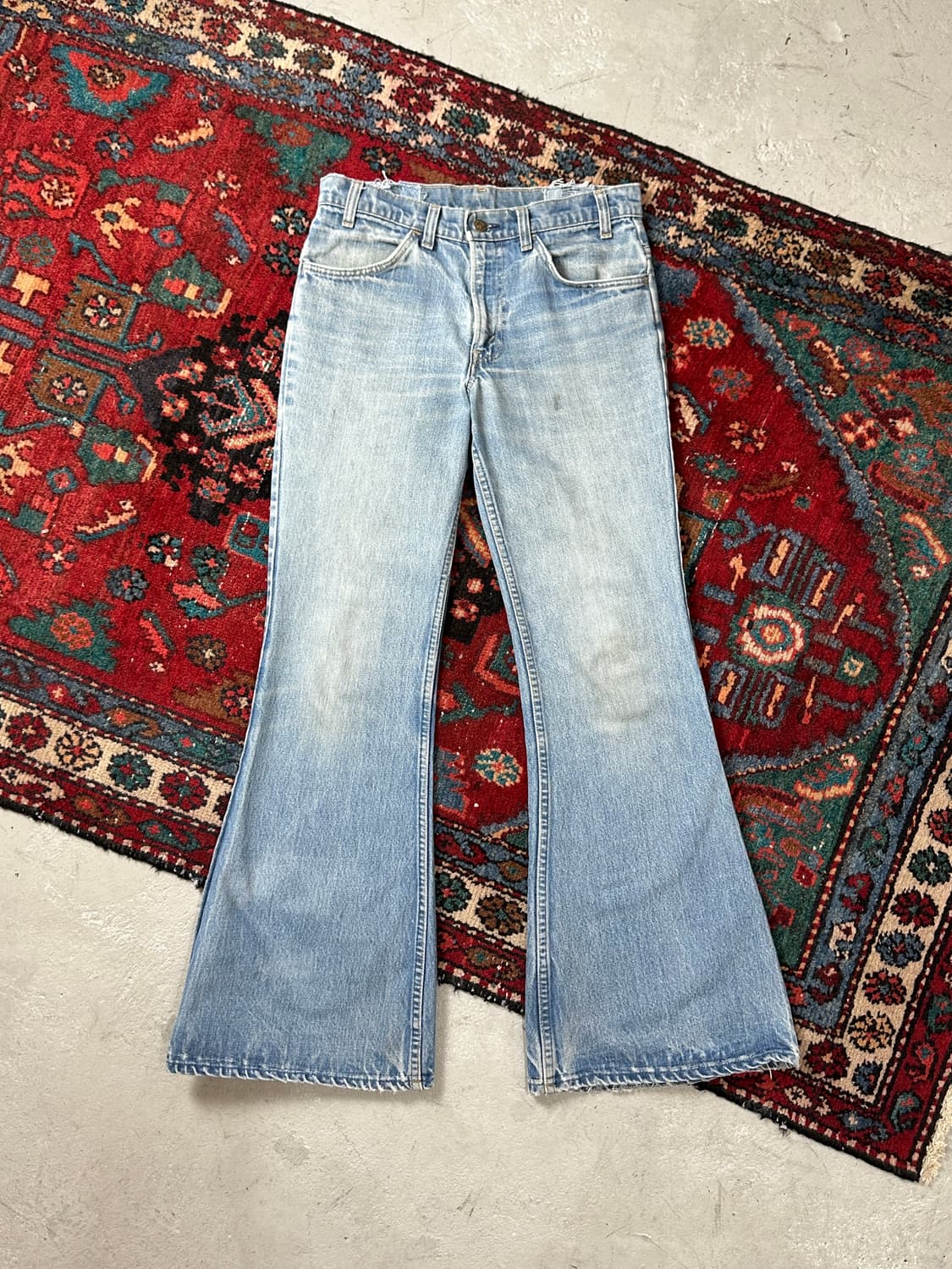 70's USA Made 빈티지 리바이스 684 벨바텀 부츠컷 데님 상품이미지1