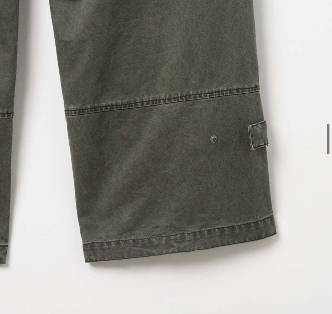 새상품) 밀로 가먼트 가먼트 워시드 실루엣 팬츠 M [카키 그레이] 상품이미지6