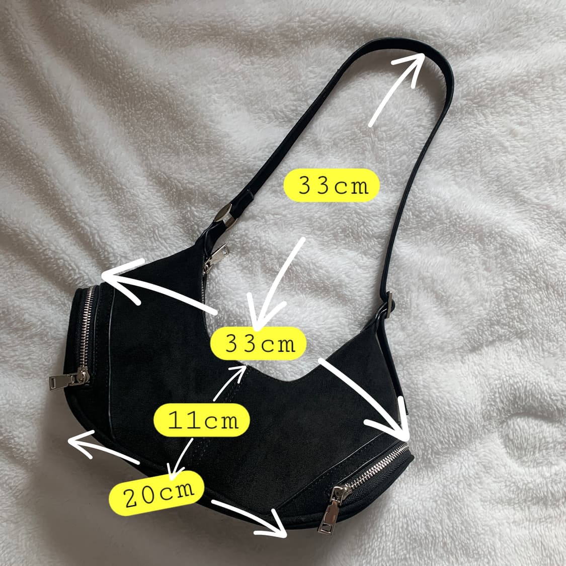 블랙 스웨이드 숄더백 상품이미지9