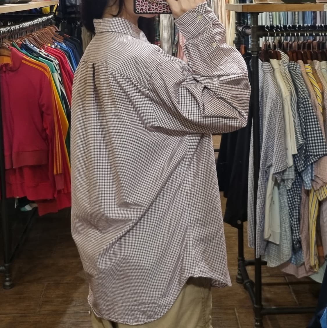 [Hi] polo 폴로 긴팔 체크셔츠 블루/레드 상품이미지5