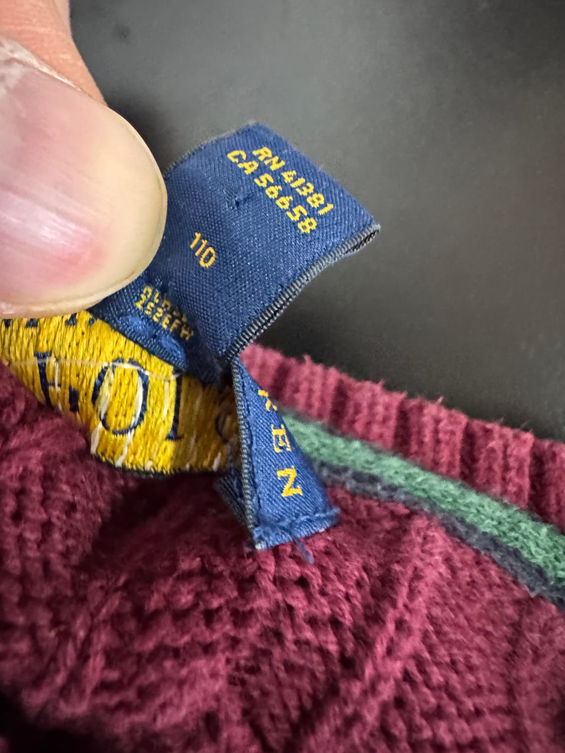 폴로 랄프로렌 키즈 신형라벨 꽈배기 코튼 니트 4t 110 상품이미지4