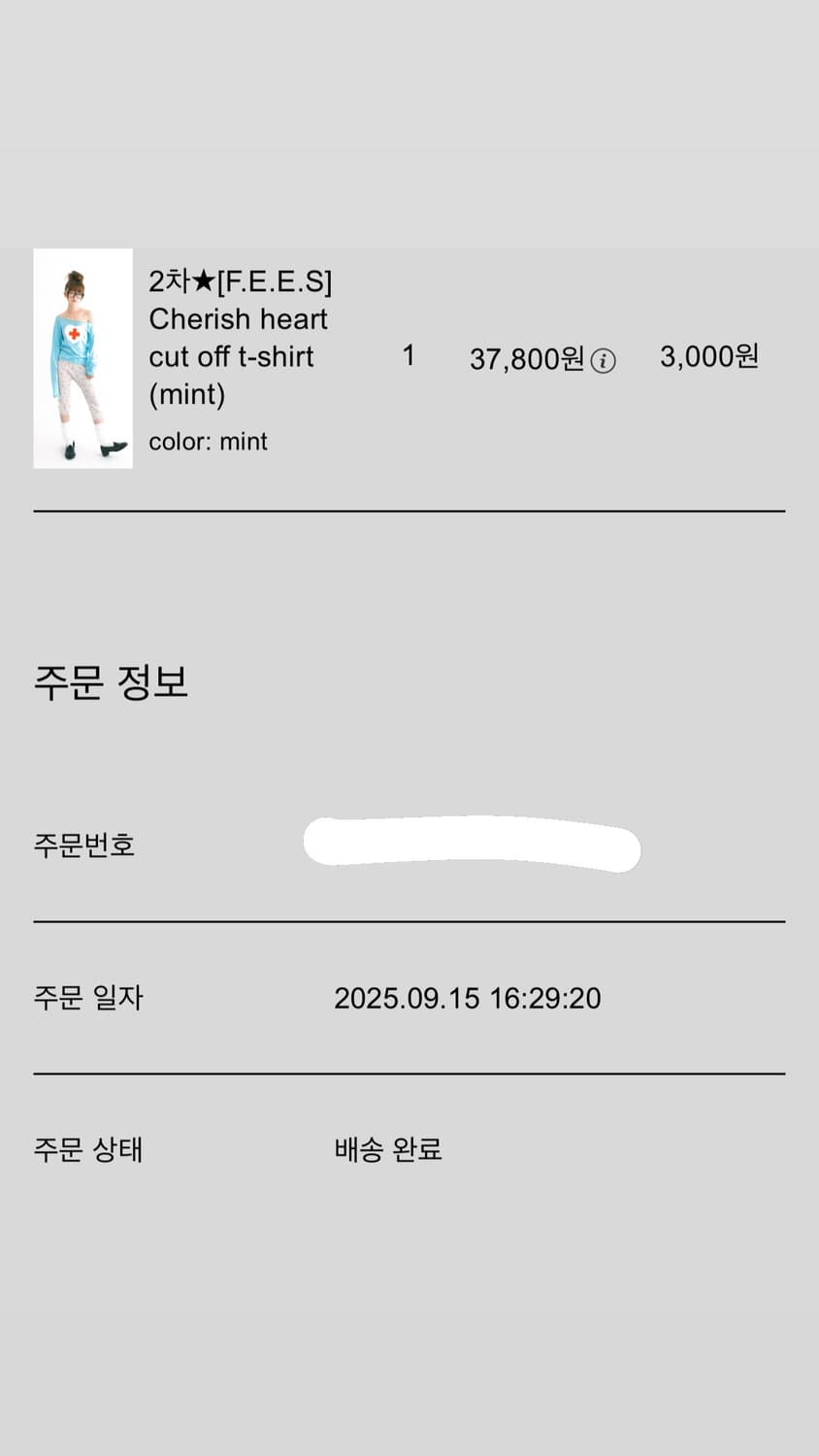 샵페어리 shopfaerie 체리쉬 하트 컷오프 티셔츠 민트 상품이미지2