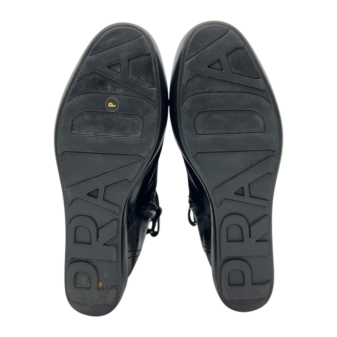 255 W 프라다 웨지힐 스니커즈 레더 블랙 (EU39) 상품이미지6