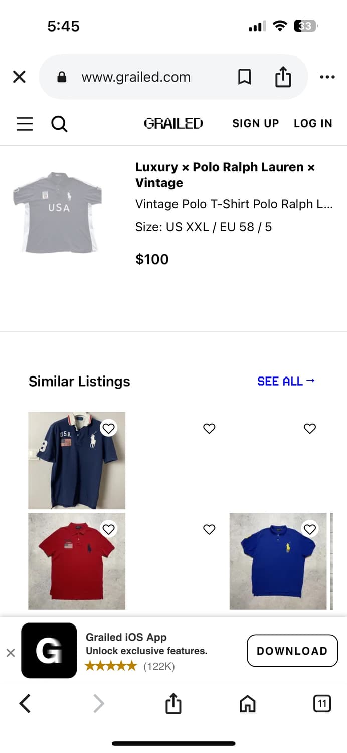 폴로 랄프로렌  USA  Rugby 빅로고  카라티 상품이미지2