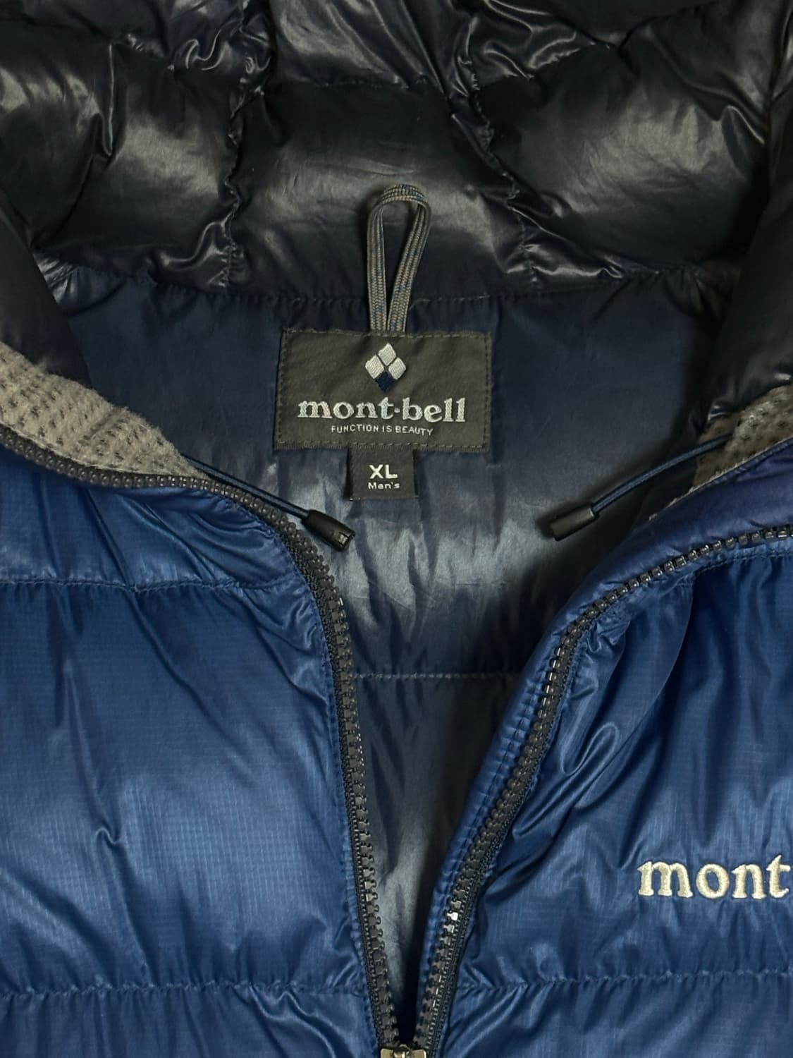 몽벨 알파인 다운 패딩 자켓 블루 XL 상품이미지2