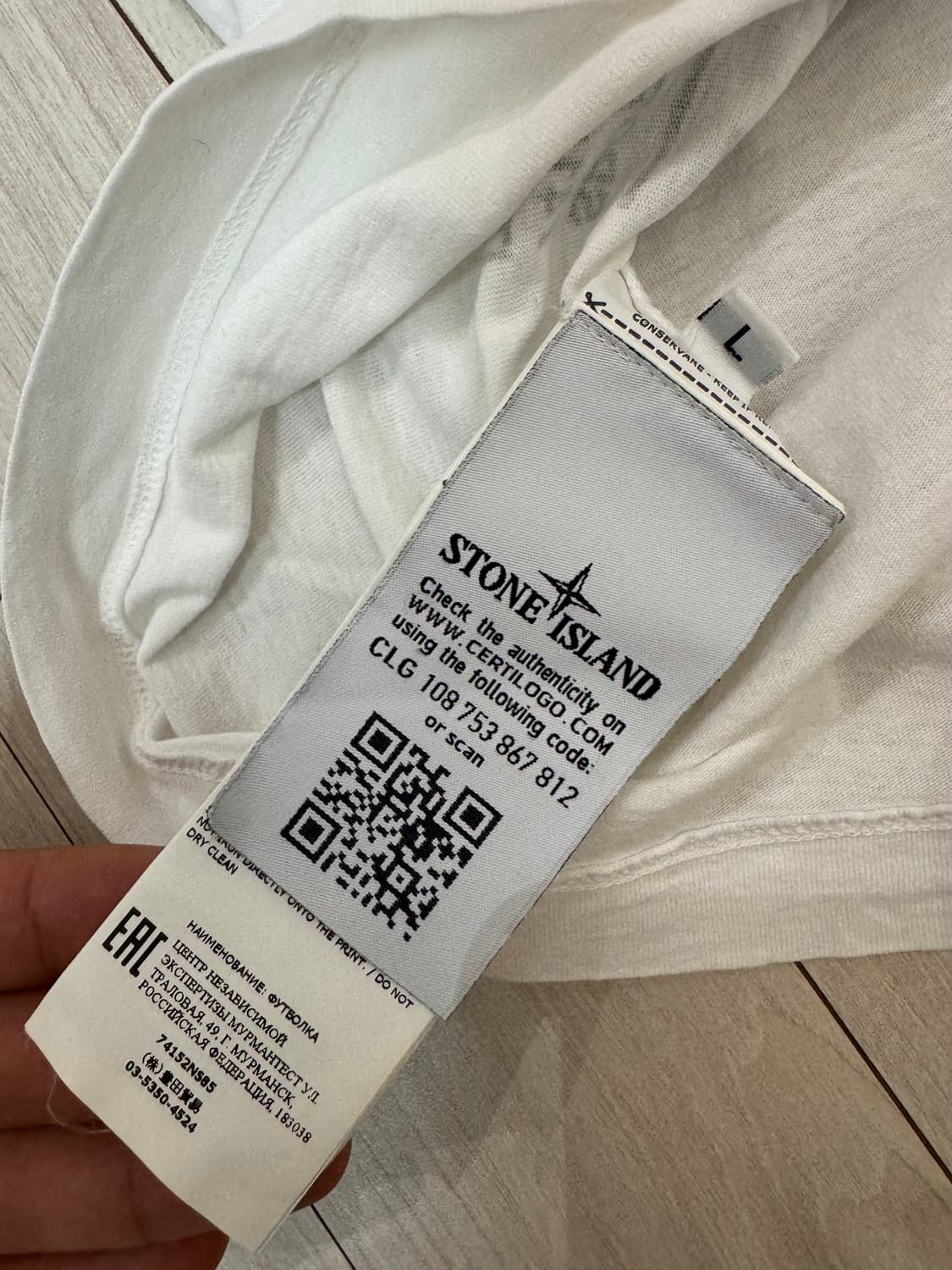 (오케이몰정품) 스톤아일랜드 21ss마블쓰리 반팔 L  상품이미지5