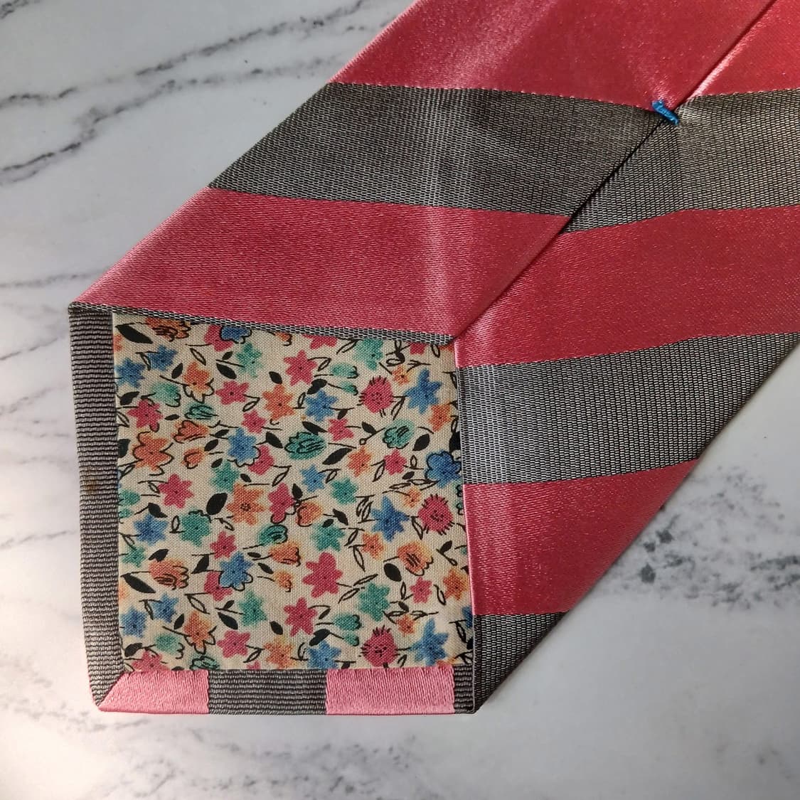 폴스미스 실크 핑크 스트라이프 넥타이 9cm A+등급 E862 상품이미지8