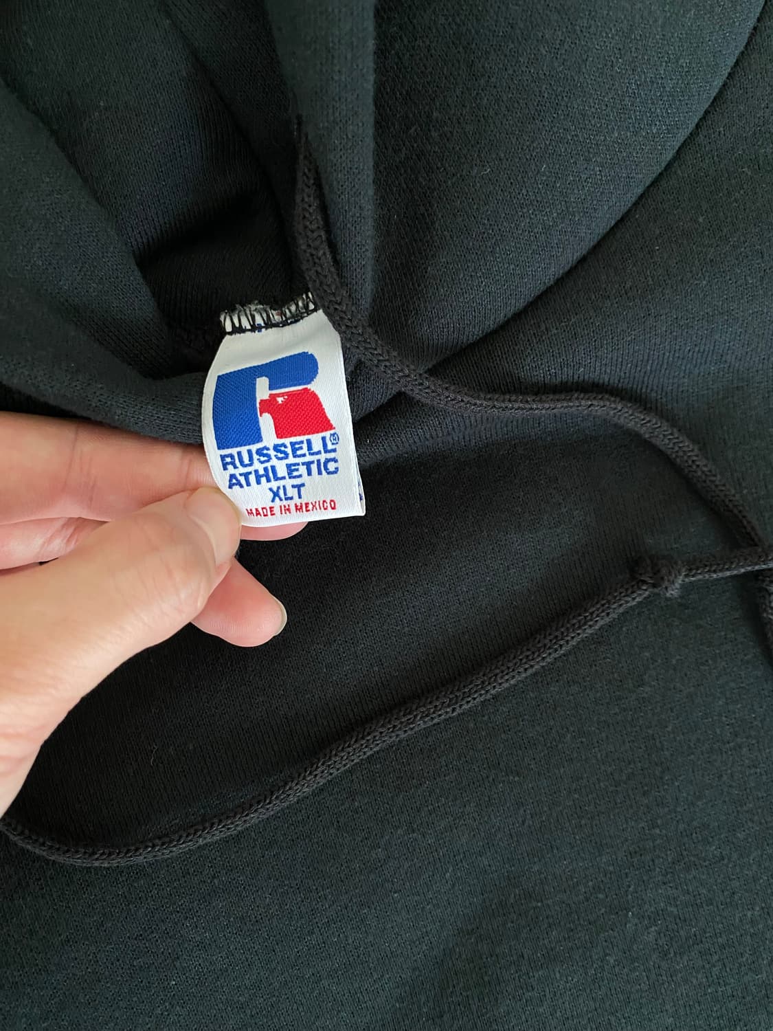 (XL) 90s 빈티지 러셀 후드 블랙 상품이미지2