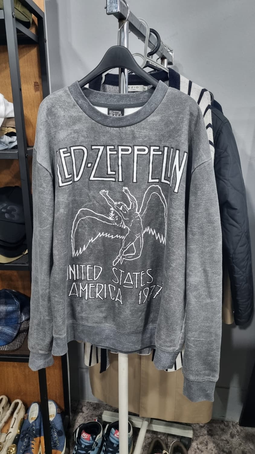 레드제플린 프린트 긴팔 기모티 105 가슴단면57 (보세제품) 상품이미지1