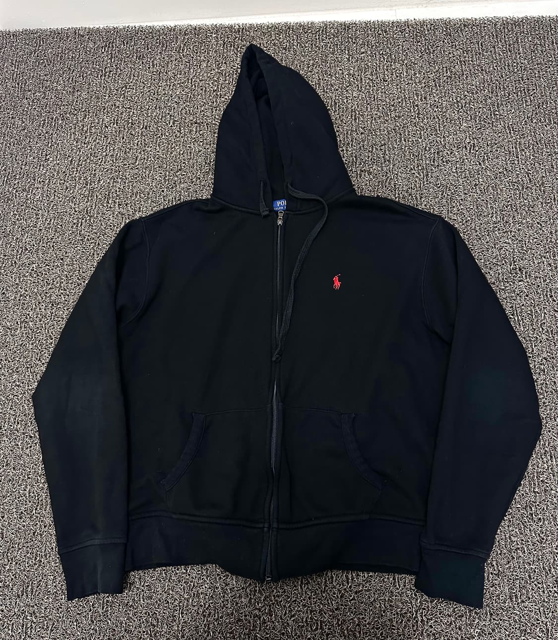 POLO 폴로 랄프로렌 기모 후드집업 매장판 블랙 L 상품이미지1