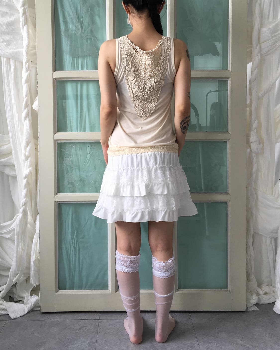 Axes femme lace trimming back crochet po 상품이미지7