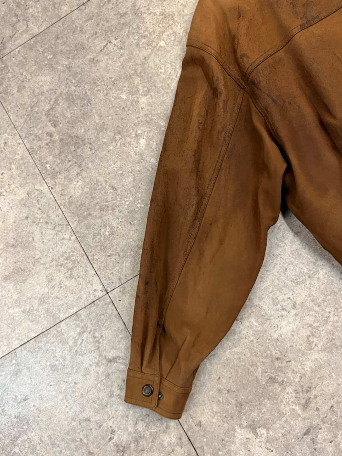 빈티지 양가죽 스웨이드 자켓 브라운 100 #csz2638 상품이미지9