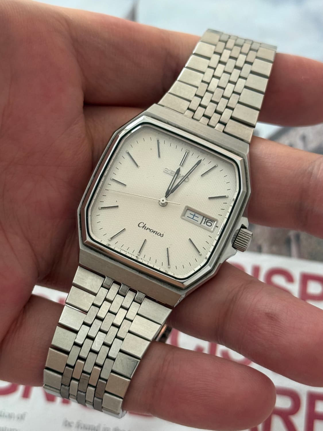 Seiko 세이코 Chronos 옥타곤 쿼츠 Day-Date 상품이미지3