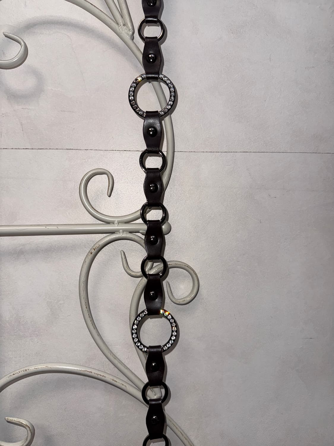 Dark brown ring cubic chain belt 상품이미지6