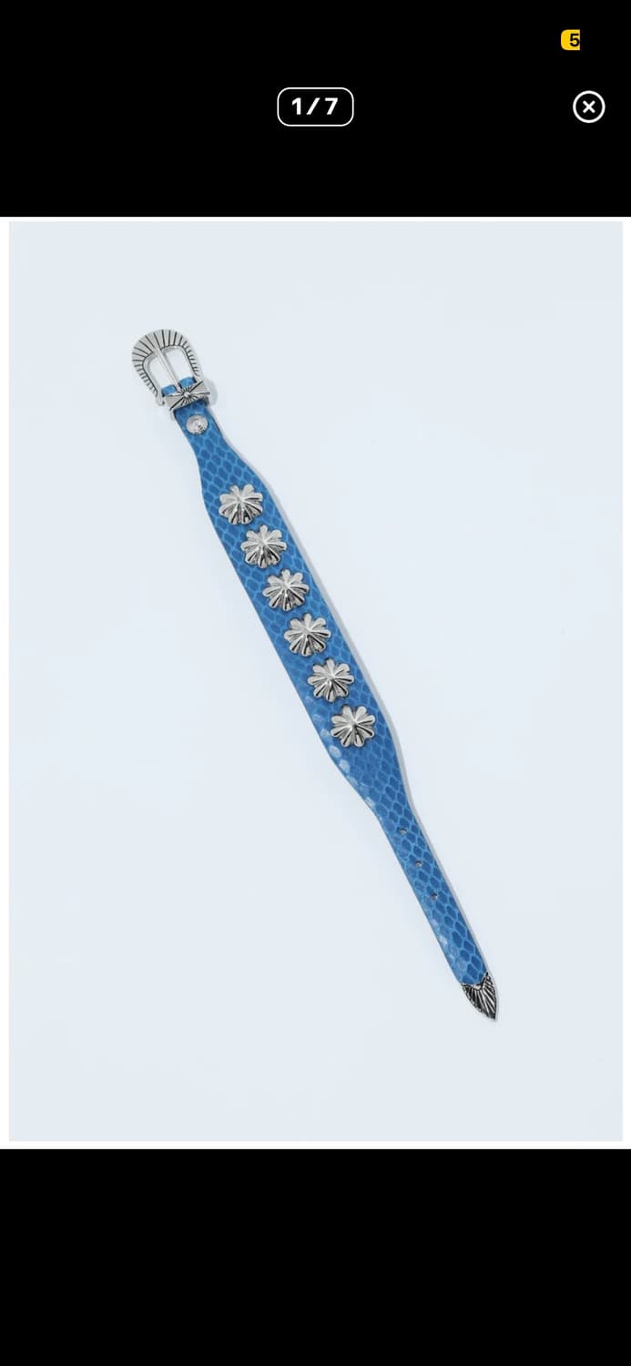 [구매] 토가 아카이브 블루 콘초 레더 뱅글 팔찌 상품이미지2