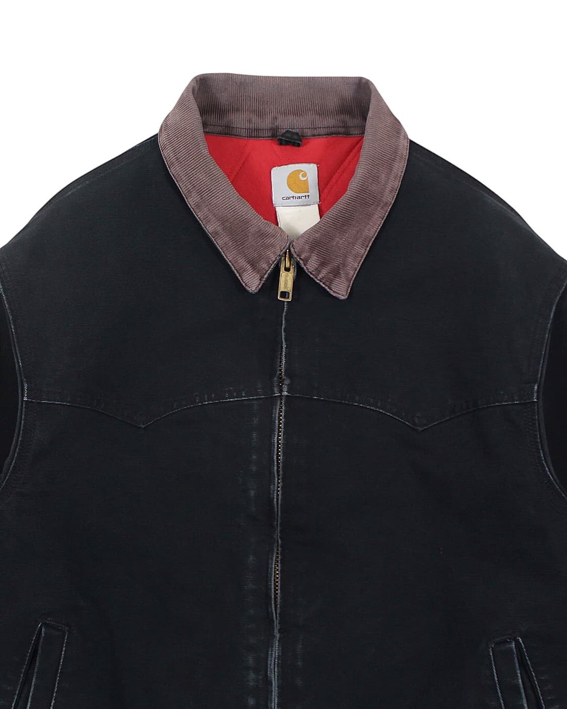 90-00s USA 칼하트 J13 BLK 블랙 산타페 자켓 빈티지 미국제 상품이미지4