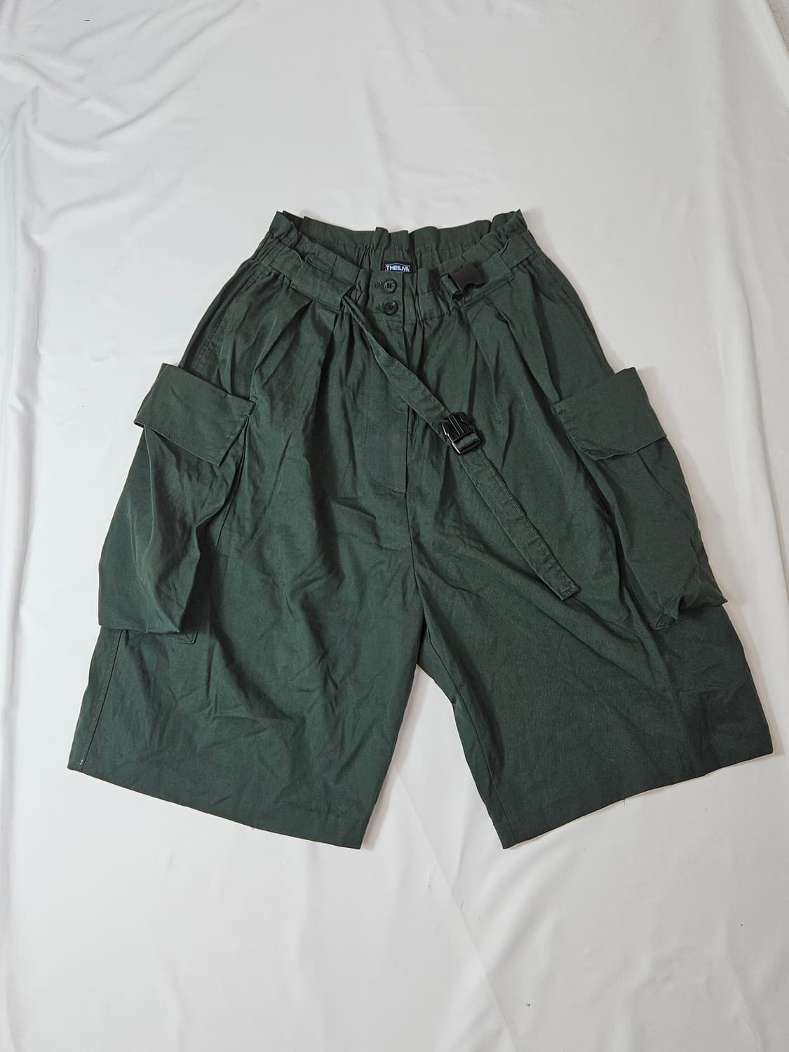 THEILMA 더일마 레이어드 트윌팬츠 텐셀 카고숏팬츠 하프 G사이즈 상품이미지1