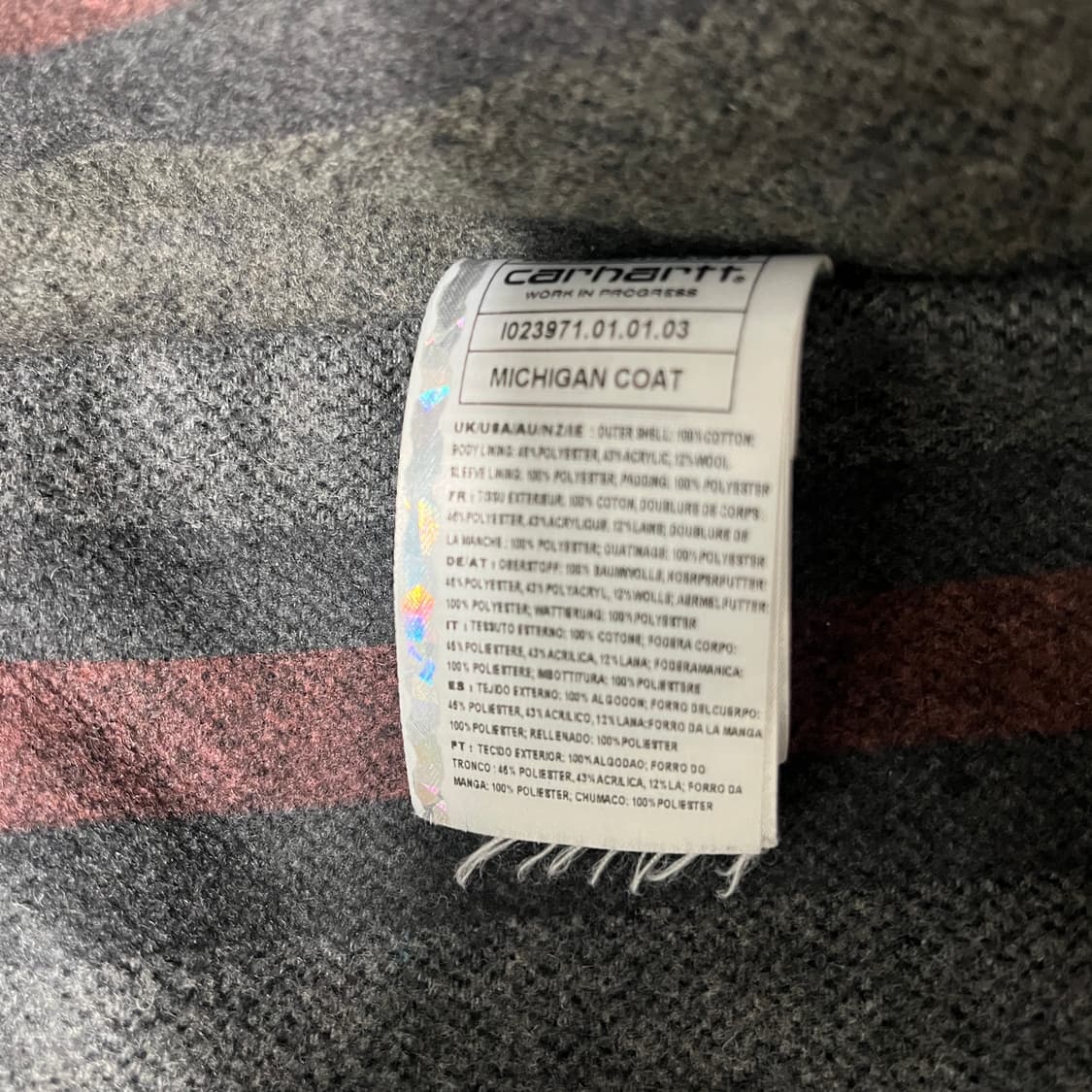 칼하트 데님 초어 코트 미시간 워크 자켓 s사이즈 상품이미지5