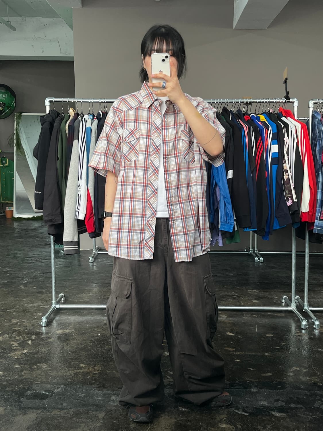 랭글러 웨스턴 체크 반팔 셔츠  상품이미지3