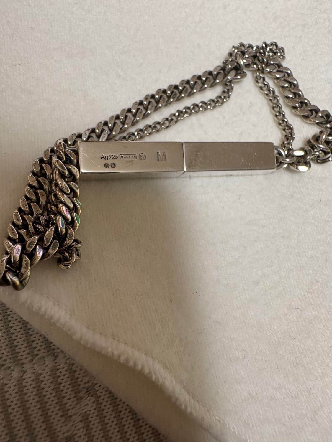 정품)보테가베네타 실버바 팔찌 상품이미지2