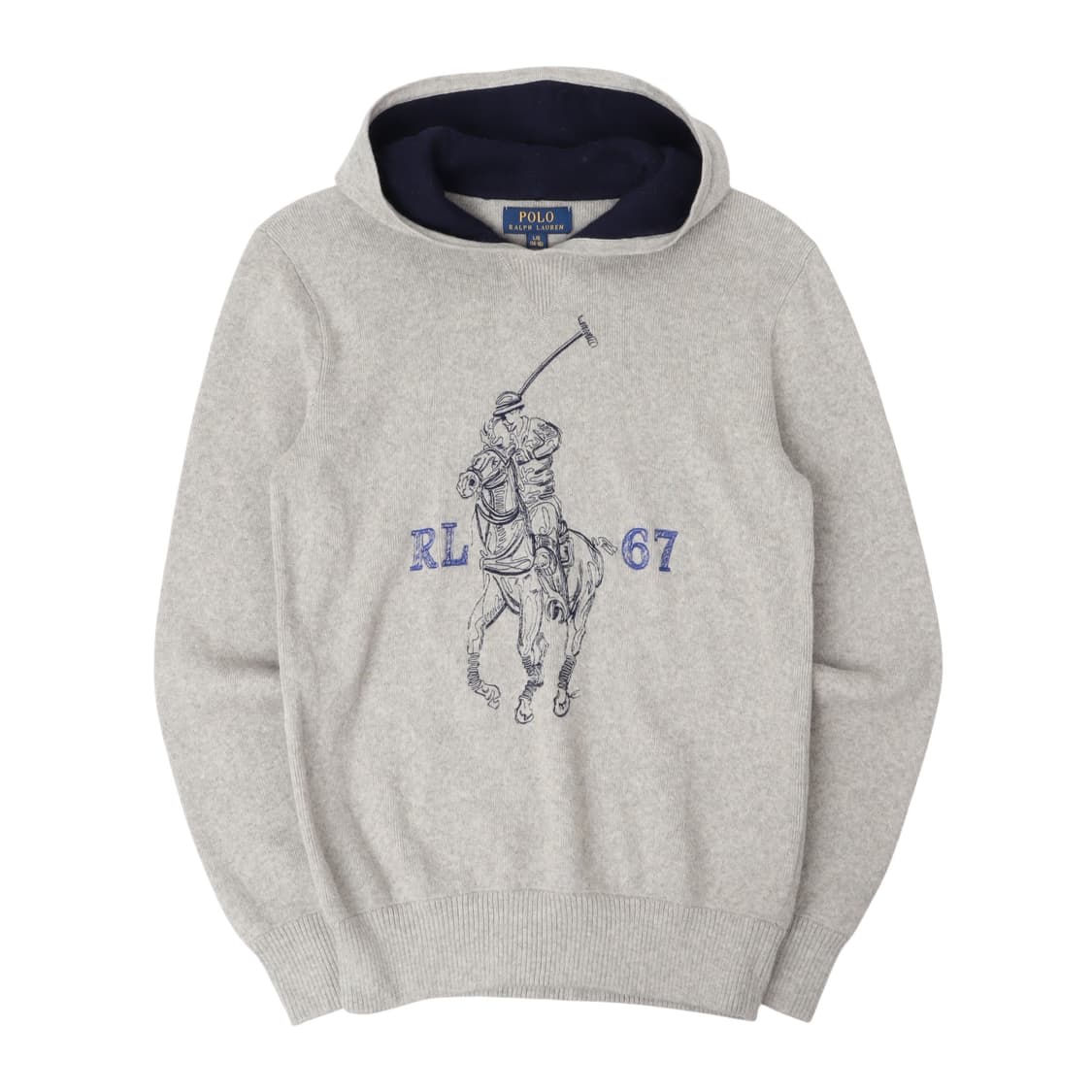 폴로 랄프로렌 그레이 빅포니 니트 후드티 상품이미지1