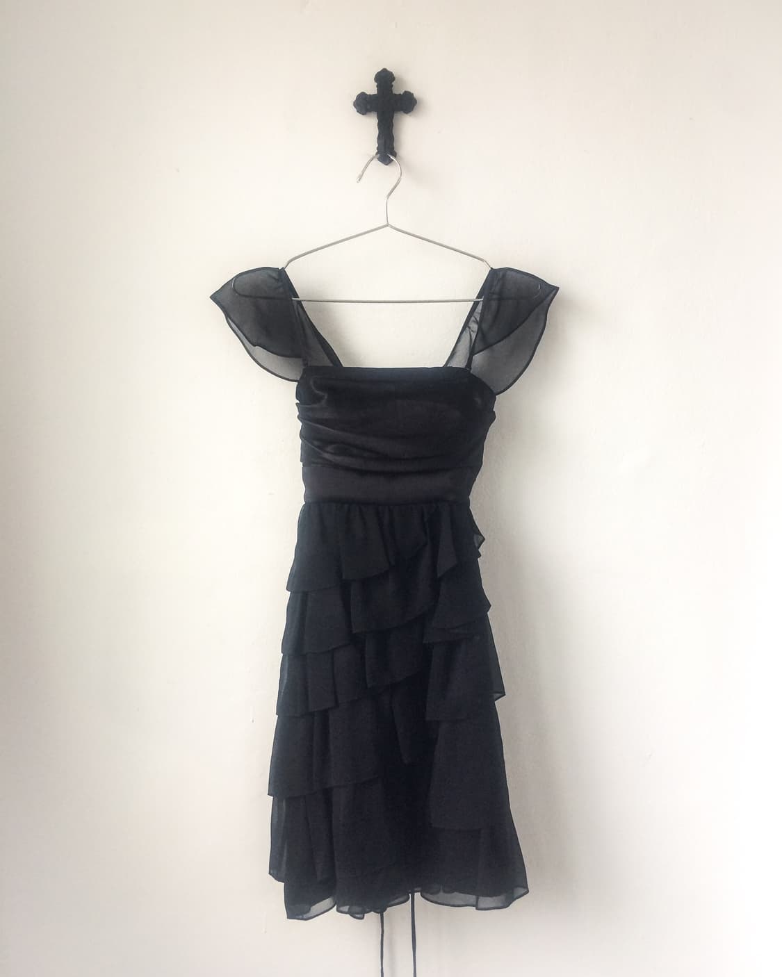 Unbalanced layer point sleeveless one pi 상품이미지3