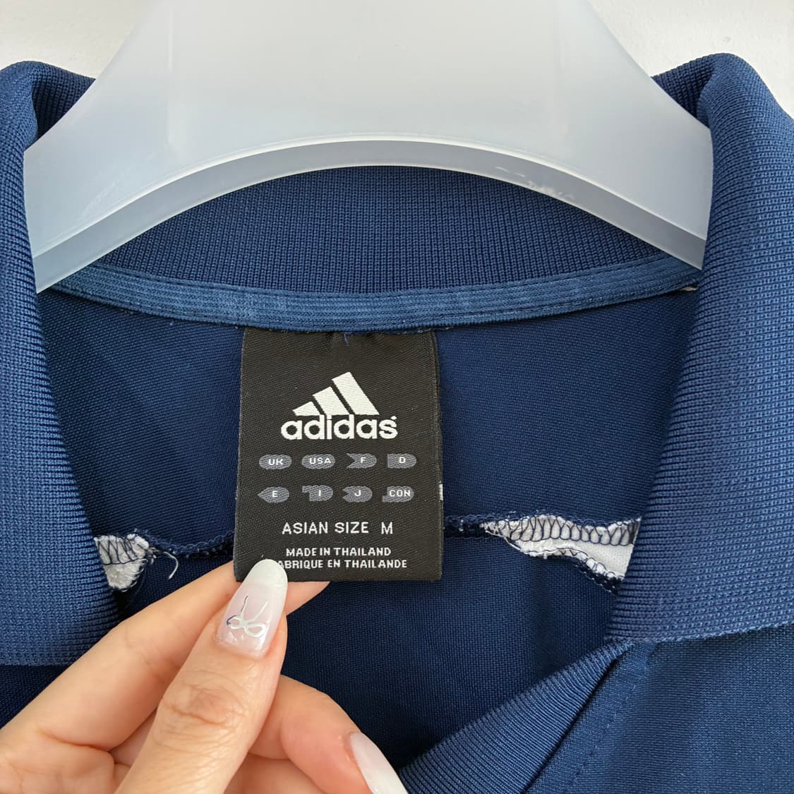 아디다스 자수로고 기능성 네이비 반팔 티셔츠 상품이미지5