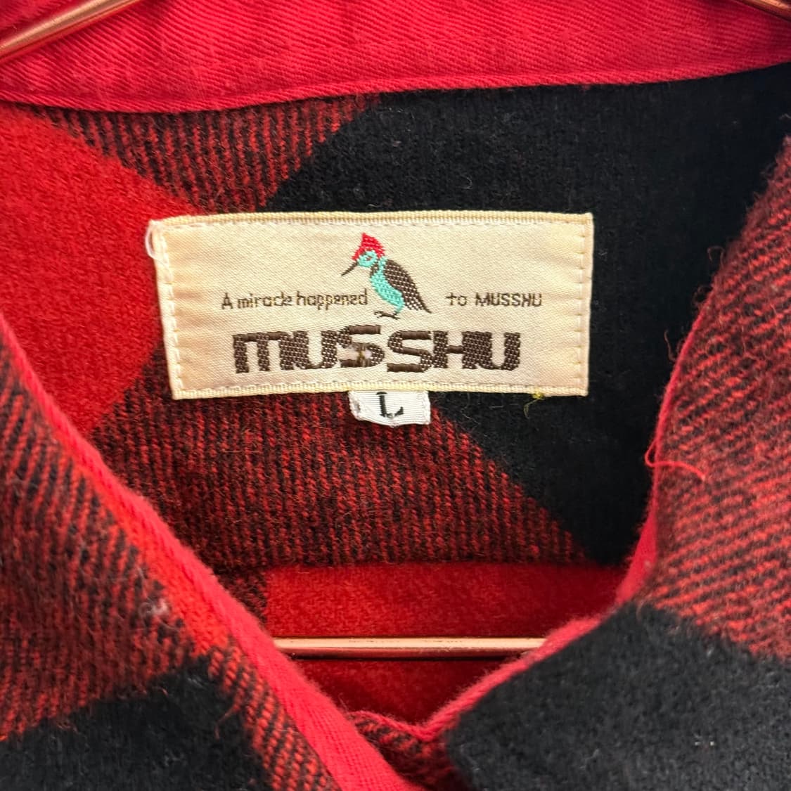 MUSSHU(JAPAN) 빈티지 버팔로윙 체크 셔츠 (L) 상품이미지2