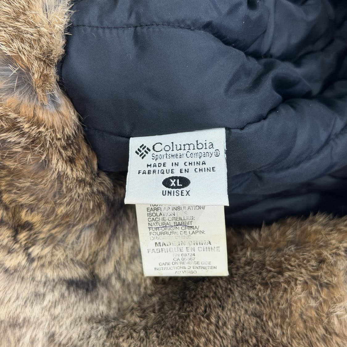 컬럼비아 빈티지 래빗퍼 토끼털 트루퍼햇 Y2K 귀도리 방한 모자 블랙 상품이미지6