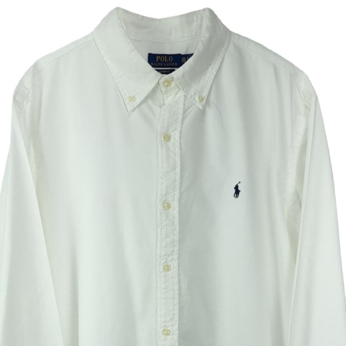 [폴로 랄프로렌] 포니 자수 커스텀핏 옥스포드 셔츠 화이트 M19397 상품이미지4
