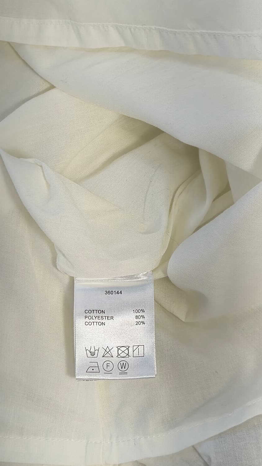 아일렛 캉캉 원피스 화이트 면 퍼프 브이넥 상품이미지4