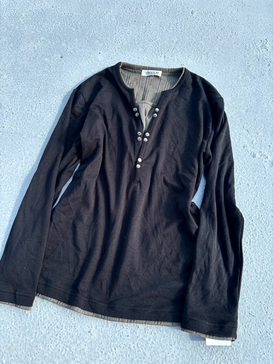 “Vintage”Minimal Design Khaki Layered Mu 상품이미지4