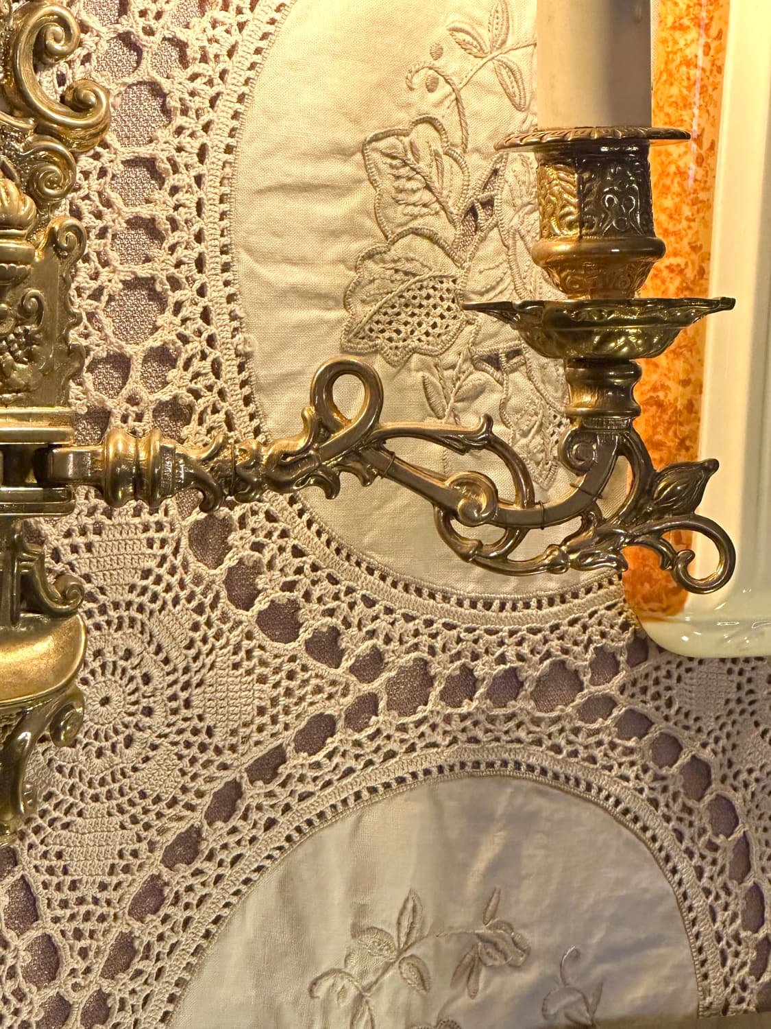 이탈리아 앤틱 2구 벽걸이 촛대 벽등 상품이미지5