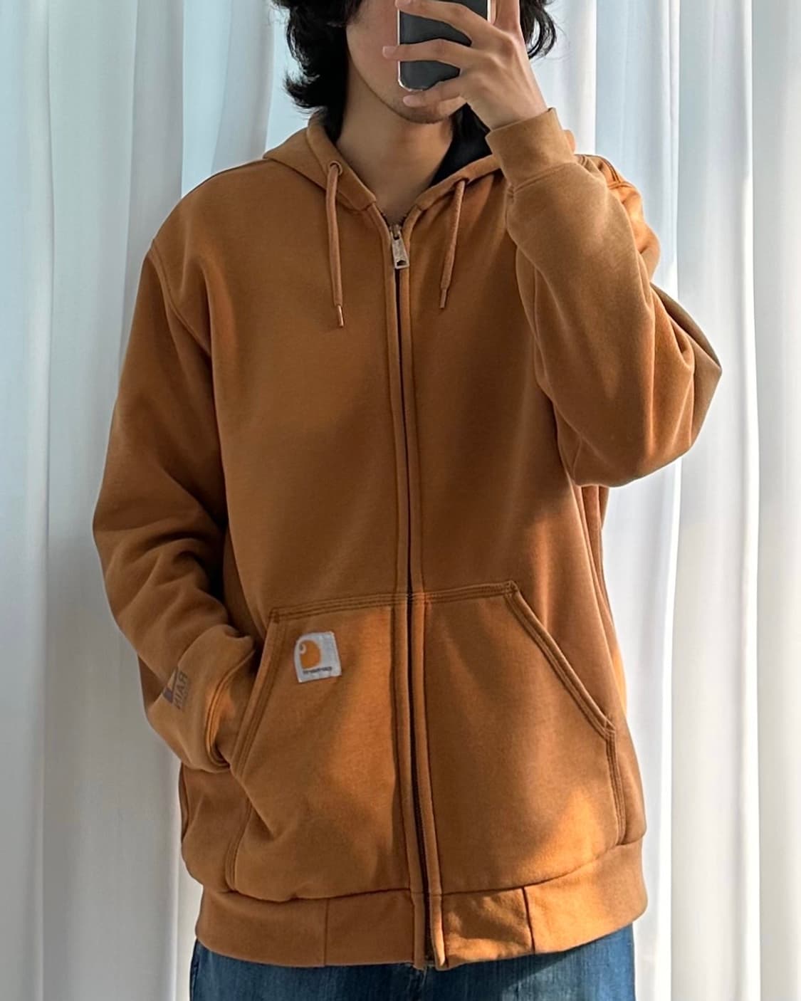 [L]칼하트 써멀 레인디펜더 된장 후드집업 상품이미지1