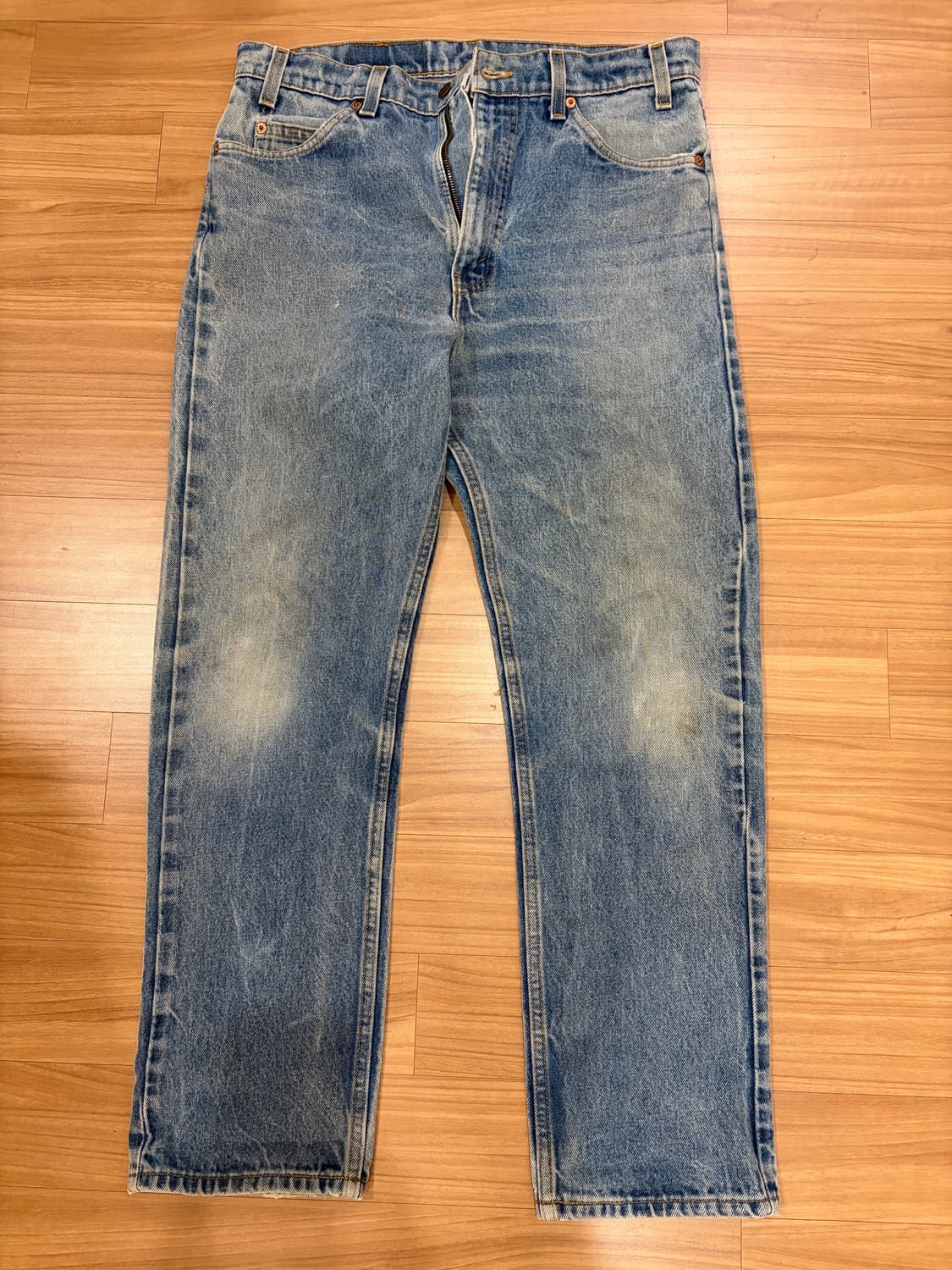 90s 빈티지 리바이스 505 스트레이트 데님 연청 상품이미지1