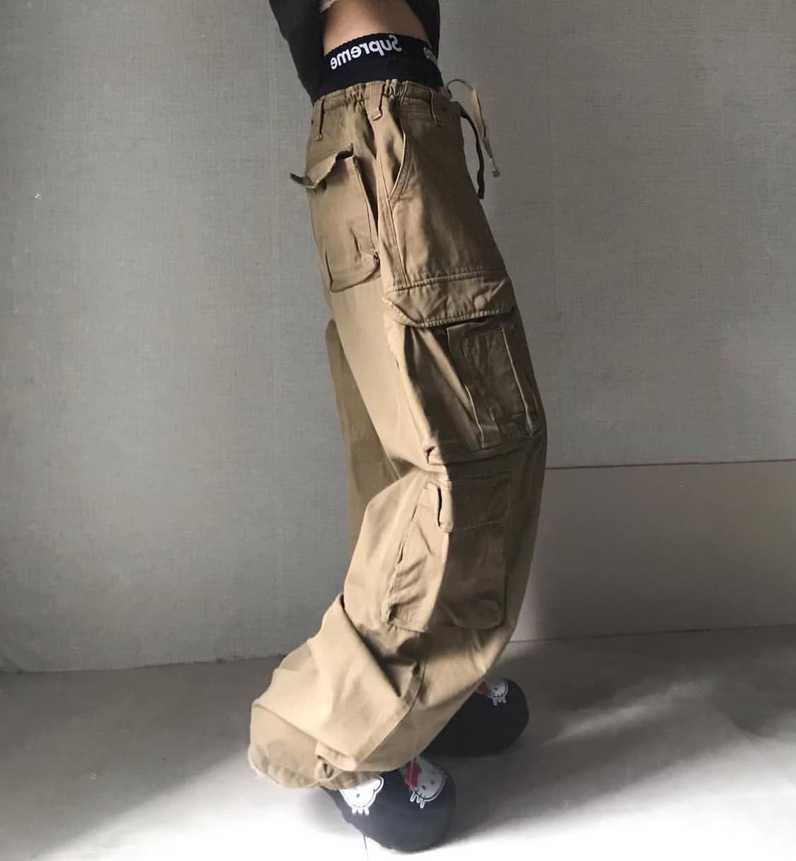 아베크롬비 멀티 포켓 베이지 카고 팬츠 상품이미지2