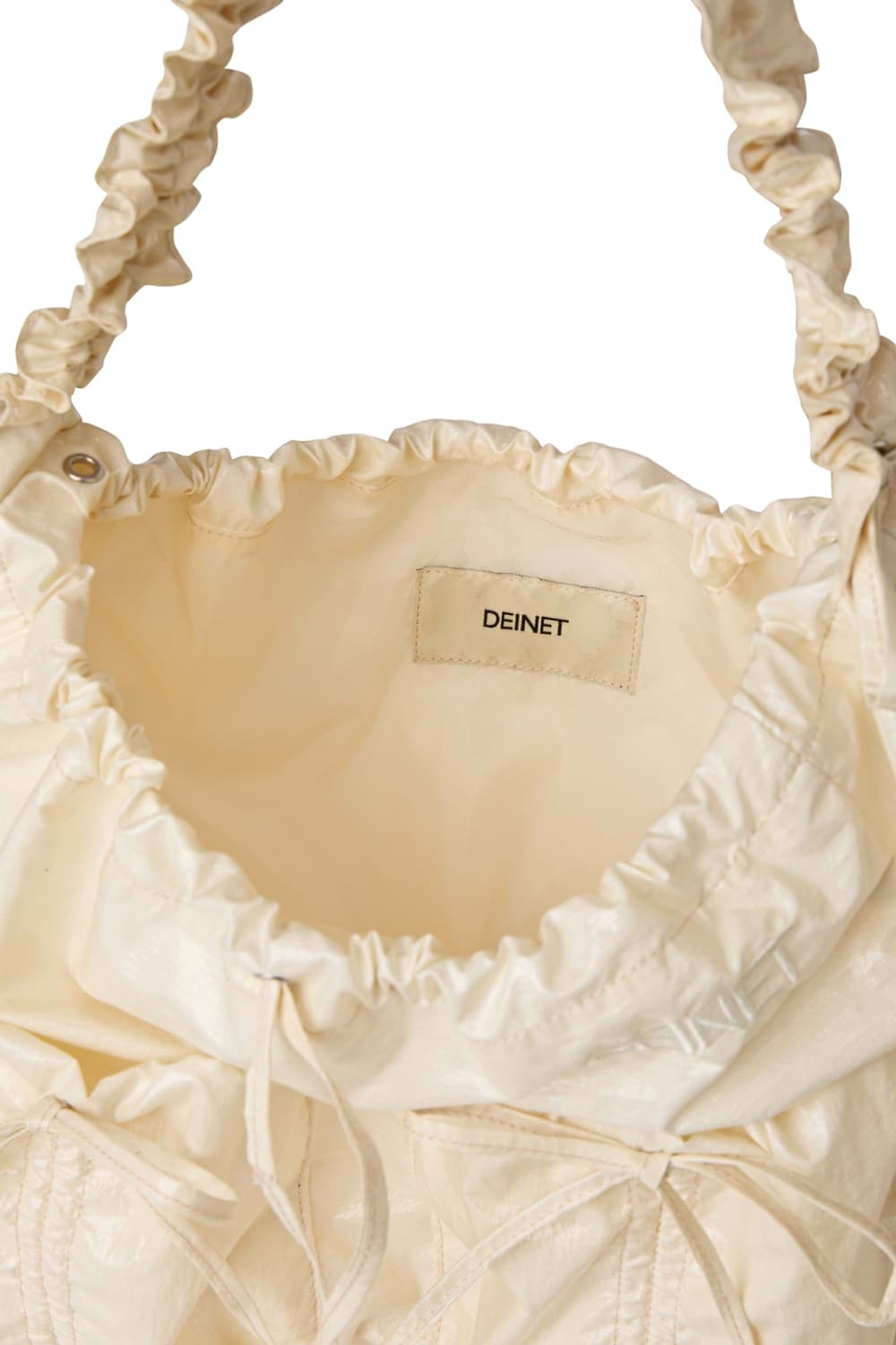 DEINET COATING SHIRRING BAG IN CREAM 다이닛 상품이미지7