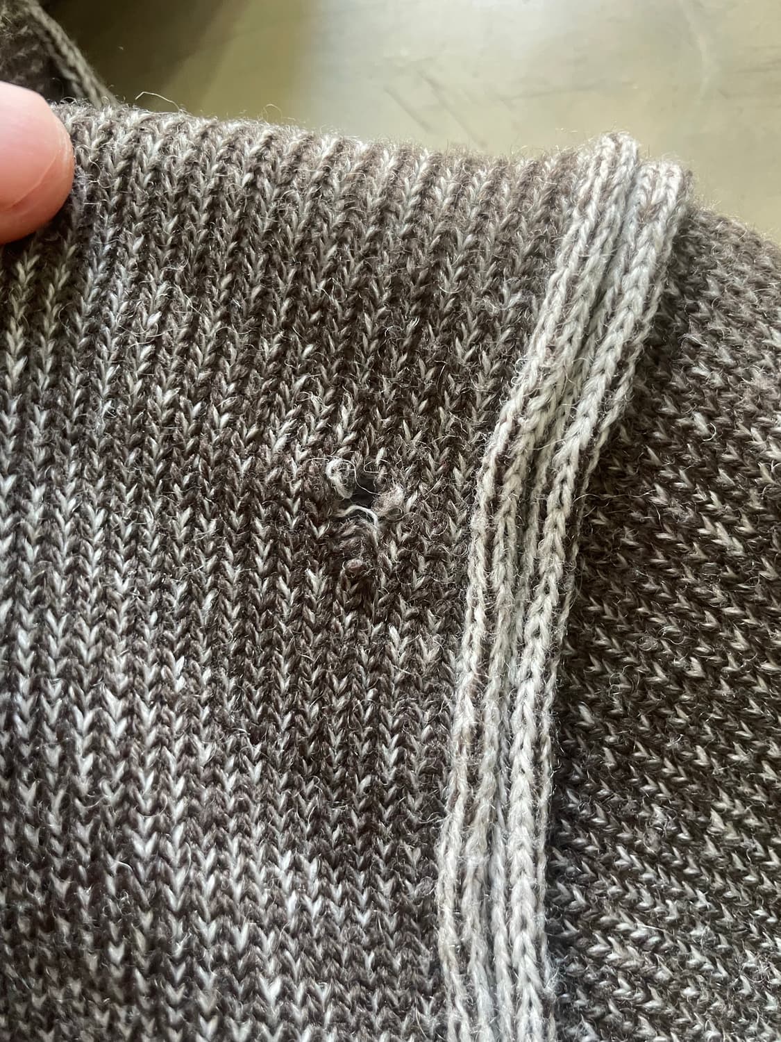 Beams 빔즈 니트 후드 집업 M 상품이미지5