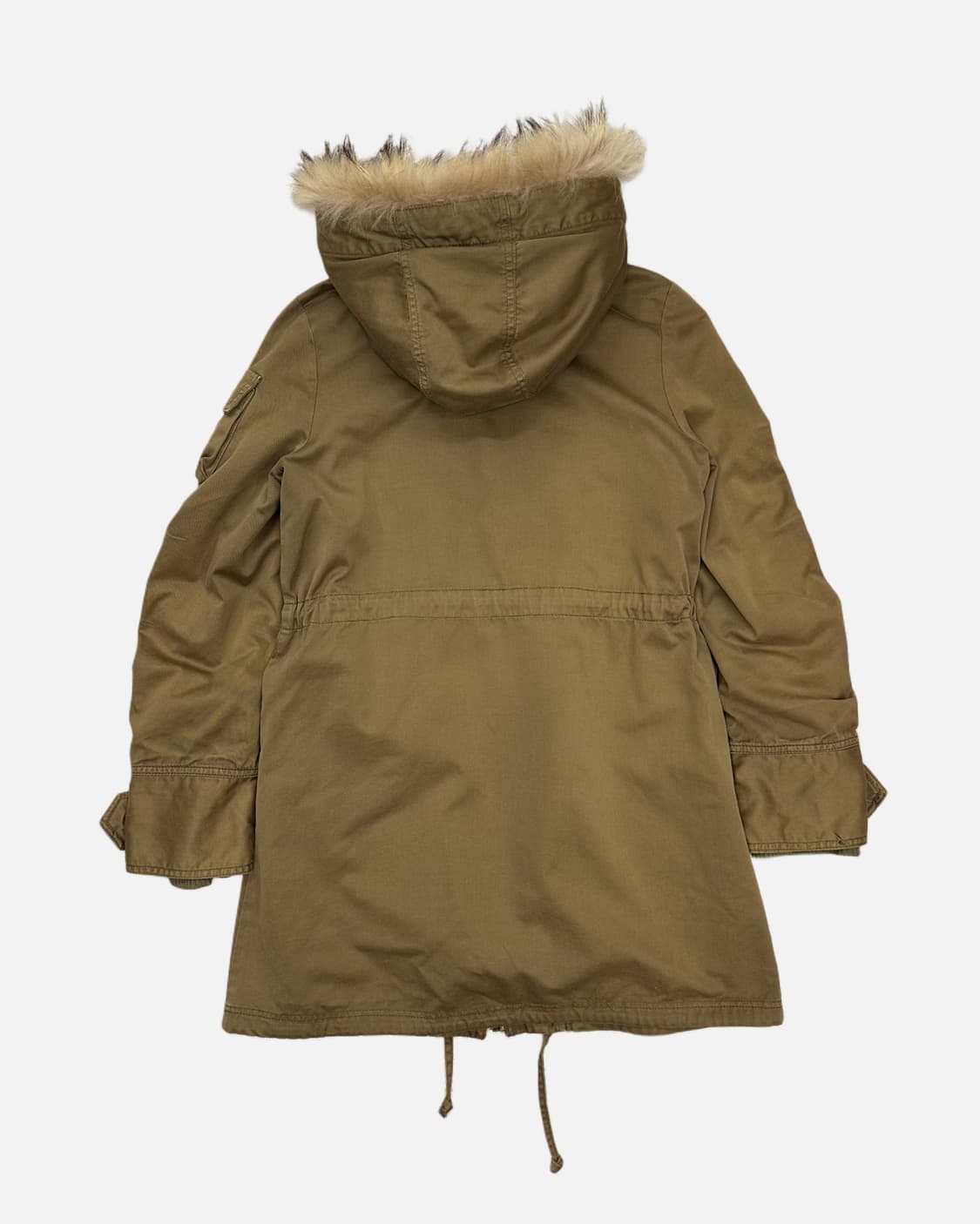 SPIRAL GIRL khaki fur hood parka 상품이미지7