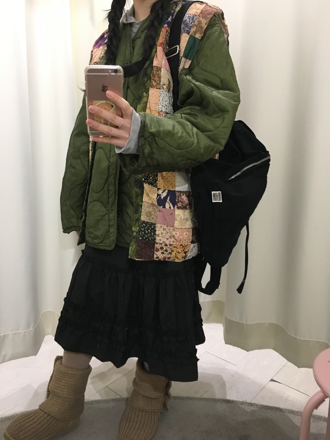 하구미 패치 누빔 베스트 상품이미지5