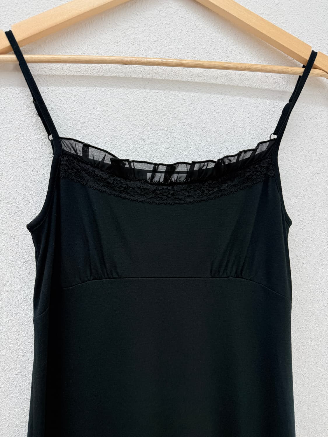 빈티지 MICHEL KLEIN 블랙 레이스 프릴 레이어드 원피스 상품이미지3