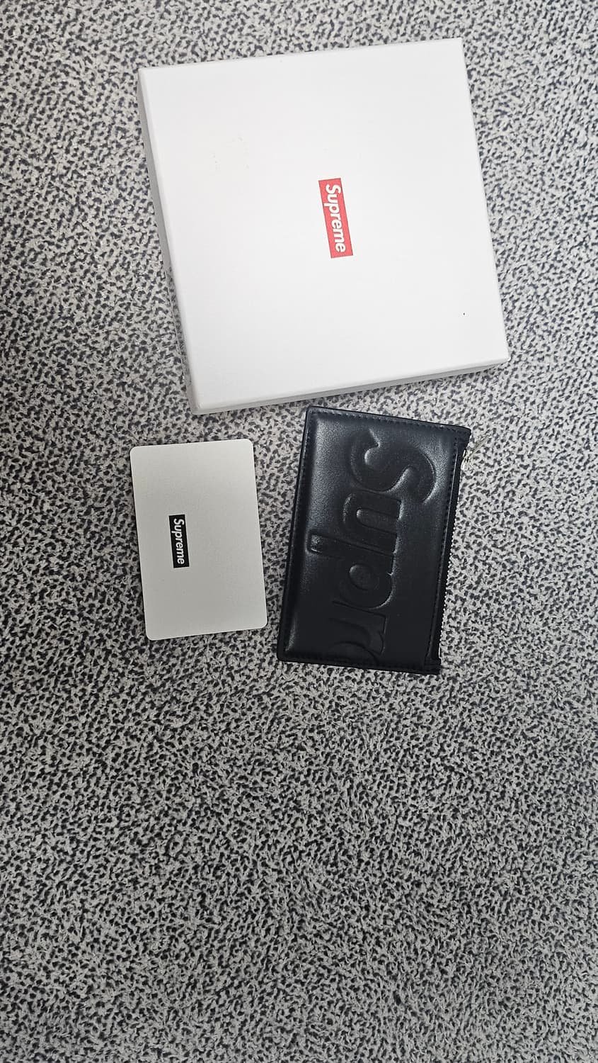 25FW 슈프림 레더 집 카드 홀더 블랙 상품이미지3